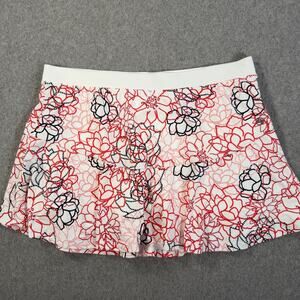 Lija Love Dash Skort Skirt Women's Large Tennis Pickleball Floral Dots Pull On